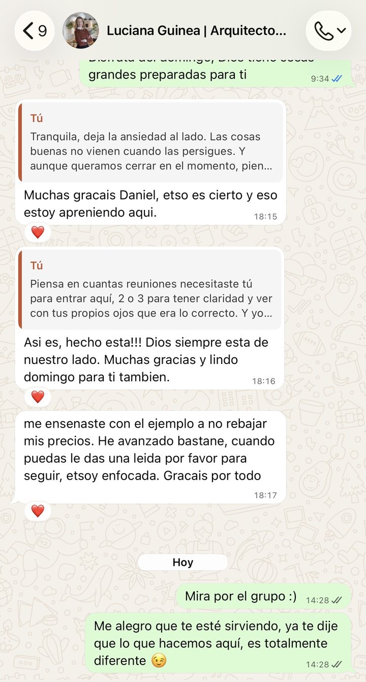 Testimonio de un cliente de Arquitecto Premium™