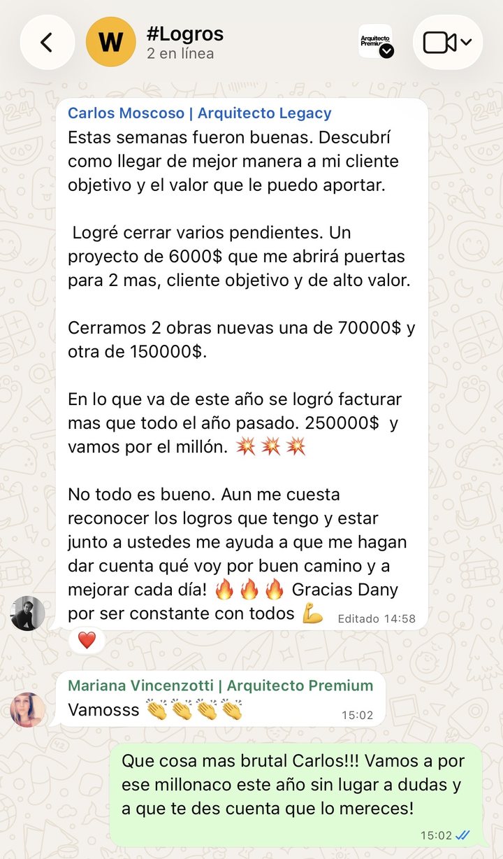 Testimonio de Carlos Moscoso (Perú), cliente de Arquitecto Premium™