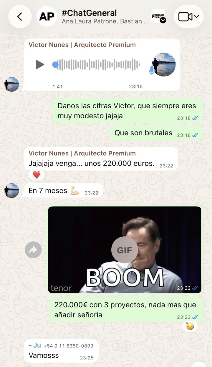 Testimonio de Víctor Nunes (España), cliente de Arquitecto Premium™