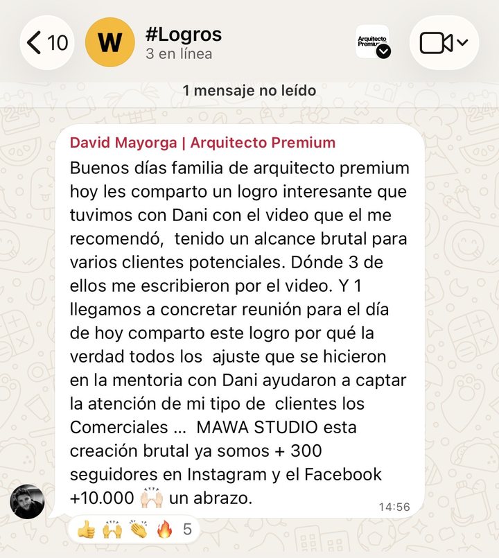 Testimonio de un cliente de Arquitecto Premium™
